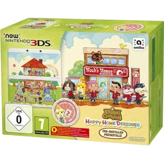 NINTENDO Nintendo New 3DS console + Animal Crossing Happy Home Designer Edition bundle